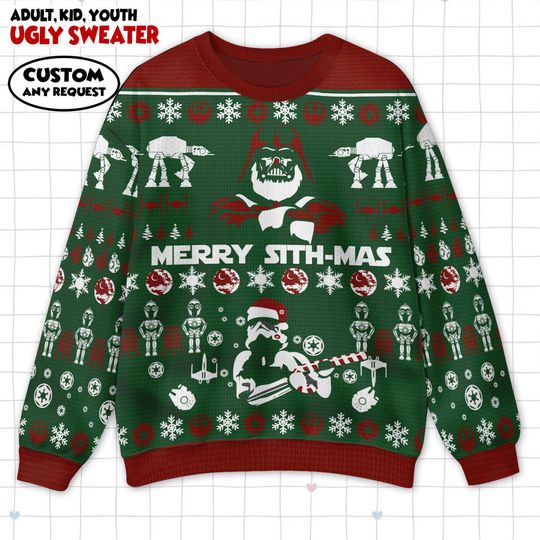 Star Wars Ugly Sweater, Merry Sith-Mas Sweater, Darth Vader Sweater, Star Wars Xmas Sweater, Holiday Sweater