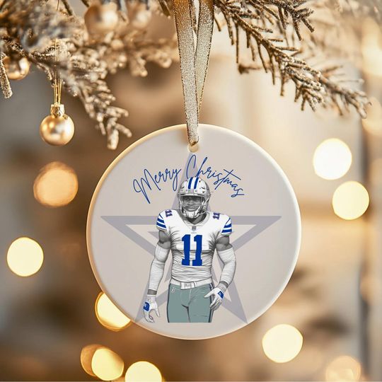 Football Christmas Ornament, Micah Parsons Christmas Decore, Dallas #11 Ornament, Player Fan Gift, Holiday Tree Decoration, Sports Gifts