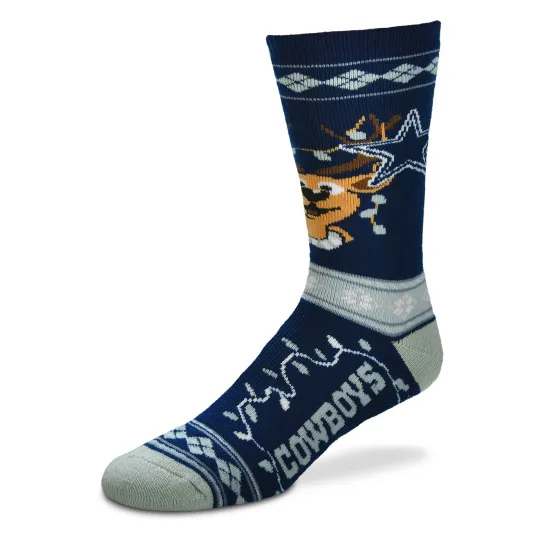 Dallas Cowboys Sweater Stripe Holiday Socks - Perfect for Christmas Parties