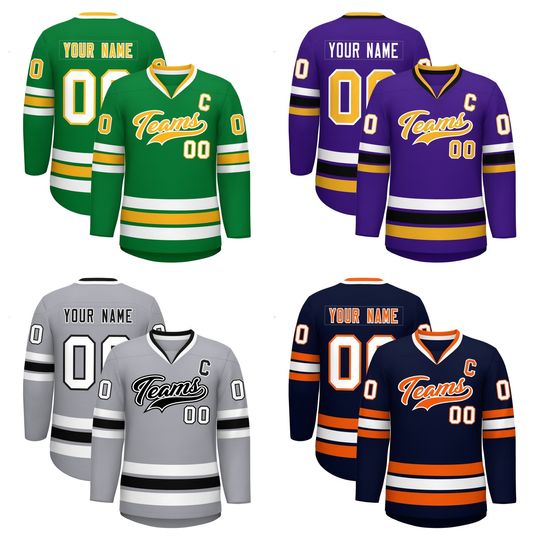 Discover Custom Ice Hockey Jersey Your Name Number Team Competition Training Jersey Stitched Classic Men Size S-XXL