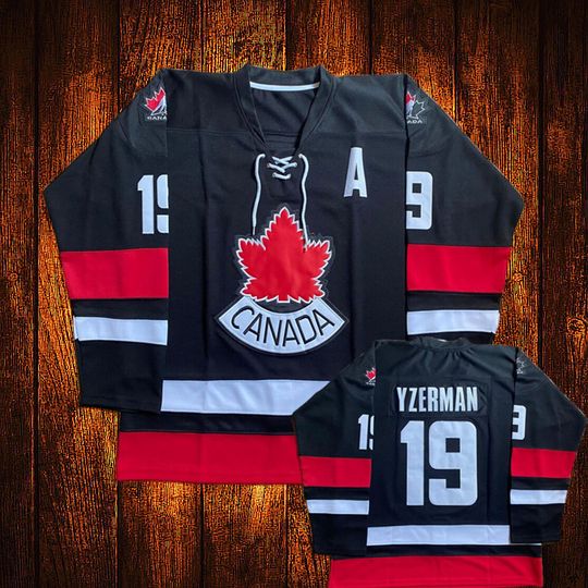 Custom Vintage 1998 Wayne Gretzky Yzerman Sidney Crosby Canada Embroidery Hockey Jersey Youth Kids Adult Any Size And name