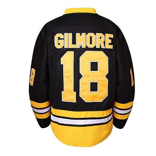 Movie 1996 Happy Gilmore # 18 Sandler Ice Hockey Jersey Men's Outdoor Sweatshirt Black Sewing Embroidery Ice Hockey Jerseys