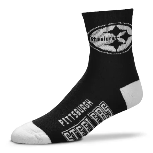 Discover Pittsburgh Steeler Black Deuce Crew Socks
