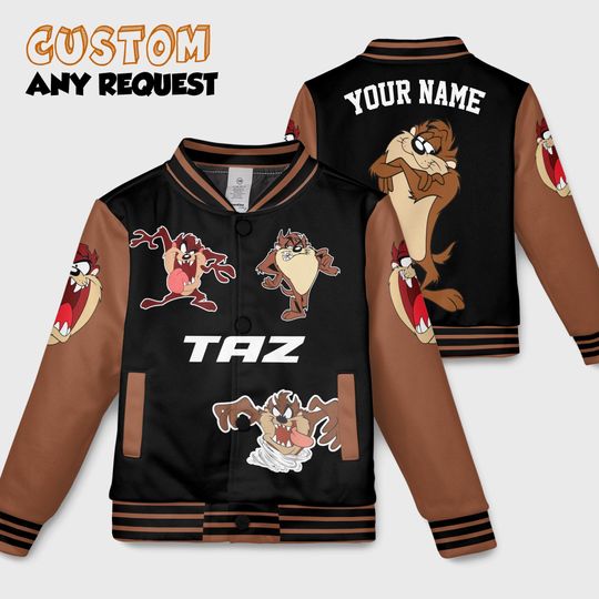 Acrylic Advent Calendar Blind Box - Custom Baby Taz Varsity Jacket, Personalized Looney Tunes Baseball Jacket