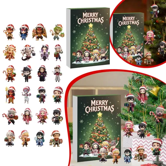 Discover Anime Demon Acrylic Advent Calendar 24-Day Countdown Box Mystery Gift