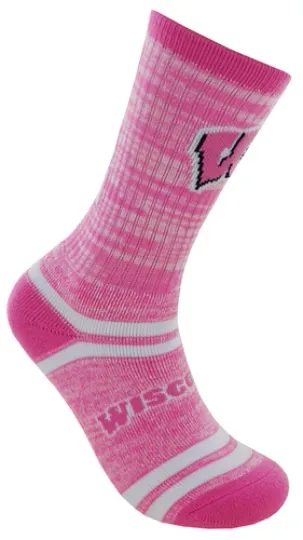Discover Wisconsins Badge Love Women's Crew Socks