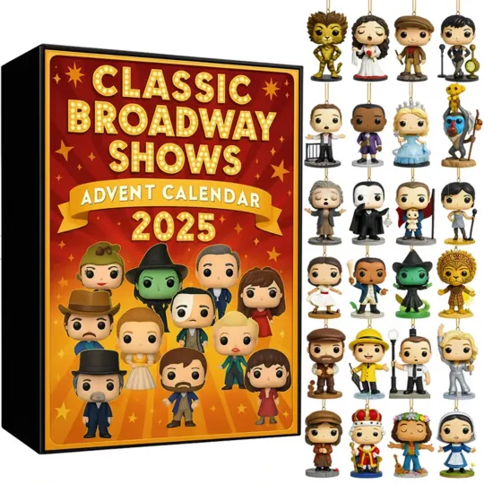 Discover Acrylic Advent Calendar Blind Box Classic Broadway Shows 2025 24-Day Countdown 2D Flat