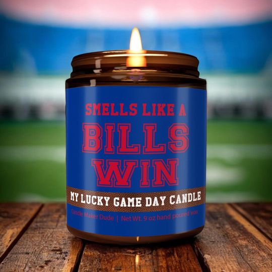 Smells Like a Bills Win Candle, Buffalo Bills Candle, Game Day Decor, Funny Bills Fan Gift, Lucky Bills Candle, Unique