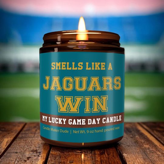 Smells Like a Jaguars Win Candle, Jacksonville Jaguars Candle, Game Day Decor, Funny Jaguars Fan Gift, Lucky Jaguars Candle, Unique