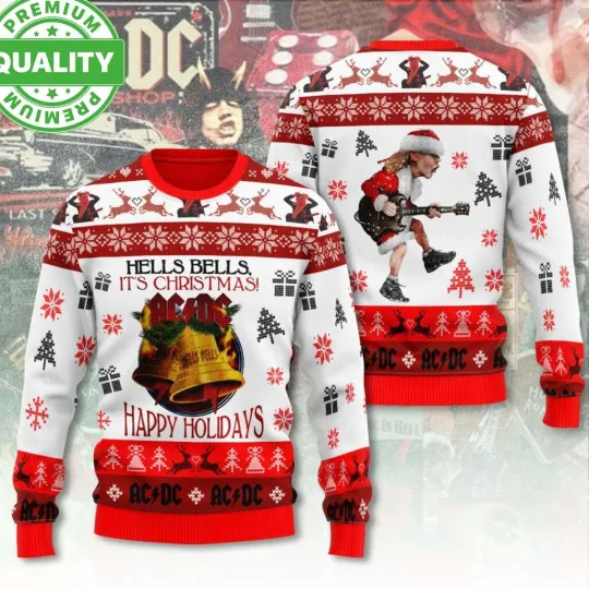 Discover AC DC Christmas Ugly Sweater Unisex