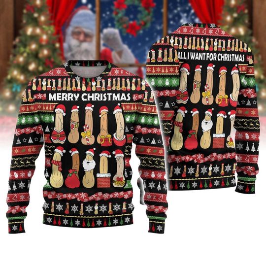Discover Dirty Ugly Cockmas Christmas Sweater, All I Want For Christmas Sweater