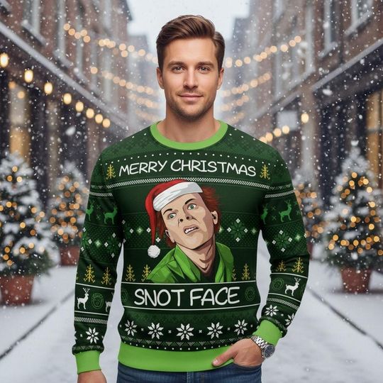 Discover Merry Christmas Ugly Sweater, Snot Face Sweater Funny Holiday Gift