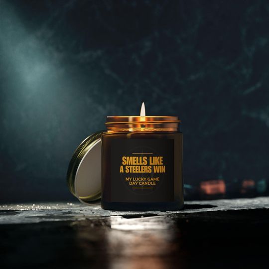 Steeler Game Day Candle, Football Fan Gift