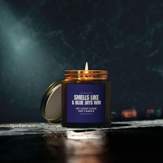 Jesuit Blue Jays Win Candle - Smells Like a Victory for Jesuit High School Fans - Perfect Game Day Gift
