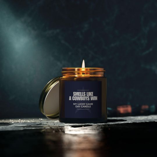 Smells Like a Cowboys Win Candle, Dallas Cowboys Football Team Scented Candle  Gift for Cowboys Fans