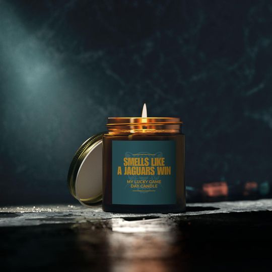 Smells Like a Jaguars Win Candle - Jacksonville Jaguars Game Day Gift - Football Fan Gift - Scented Candle