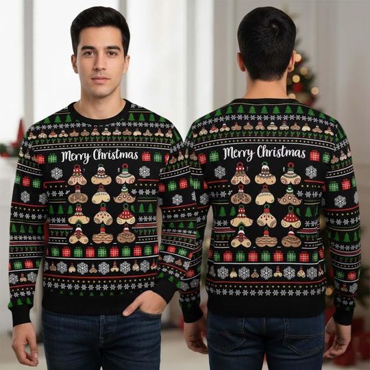 Discover Funny Christmas Dirty Ugly Sweater, Retro Vintage Dirty Unisex Sweater