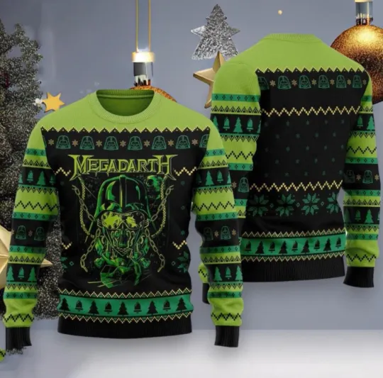 Christmas Megadeth Band Rock Music 2025 3D Ugly Sweater TS720