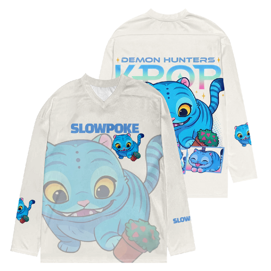 Discover KPop Demon Hunters Hockey Jersey Jersey Tee T-Shirt Women Men Long Sleeve V-Neck clothes Casual Streetwear Sportswear Merch