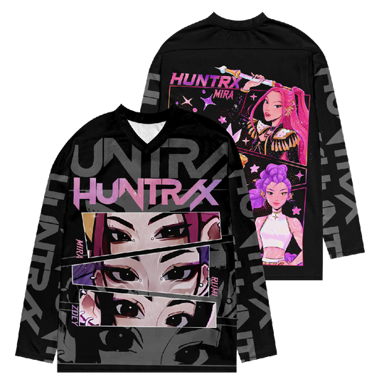 KPop Demon Hunters Hockey Jersey Jersey Tee T-Shirt Women Men Long Sleeve V-Neck clothes Casual Streetwear Sportswear Merch