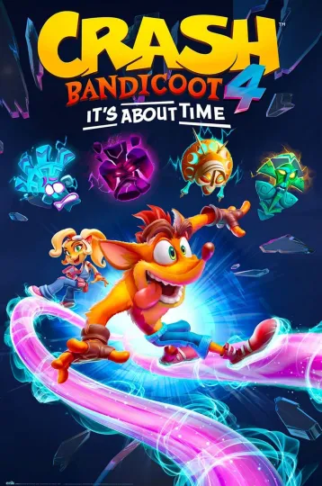 Crash Bandicoot Large Poster  Premium Matte Vertical Poster