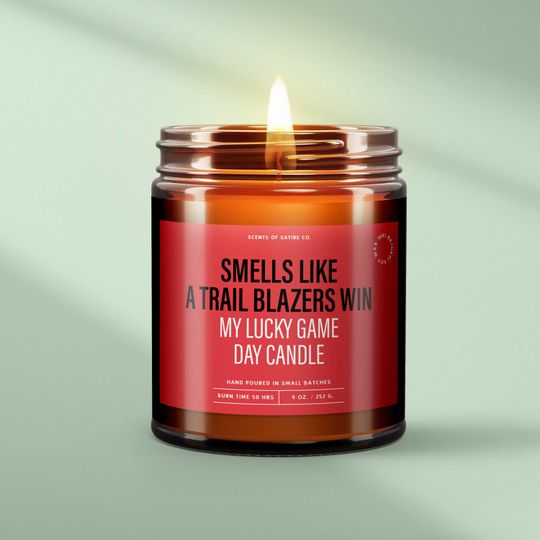 Discover Smells Like A Trailblazers Win  Your Lucky Game Day Candle | SS248