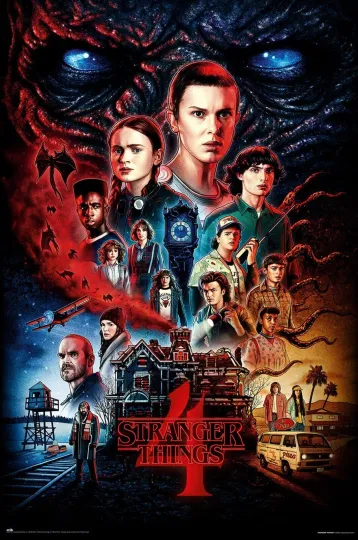 Stranger Things Poster  Premium Matte Vertical Wall Art