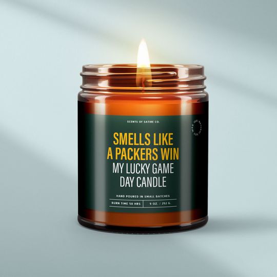 Discover Smell Like Packers Win Candle, Stocking Stuffers, Green Bay Game Day Gift, Thanksgiving Gift, Funny Football Candles, Home Decor Gift