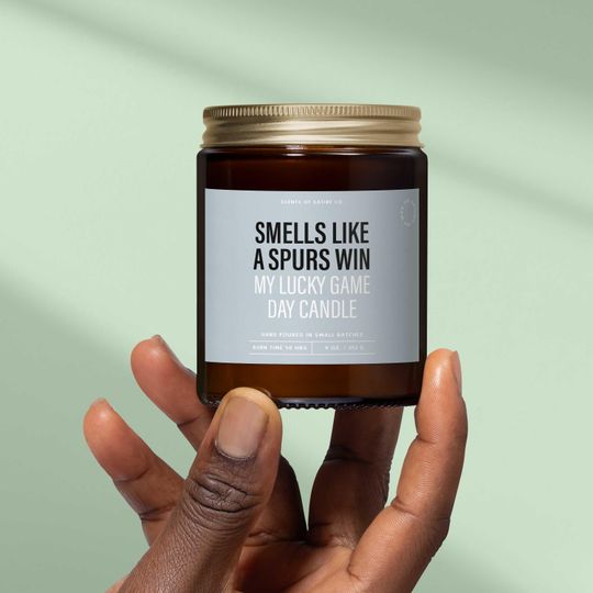 Smells Like a Spurs Win  Your Lucky Game Day Candle | Funny San Antonio Spurs Gift | Perfect for NBA Watch Parties