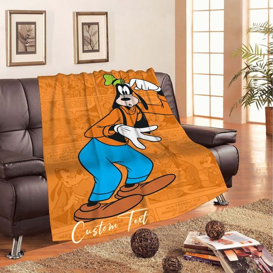Discover Retro Personalized A Goofy Movie Blankets Custom Name Tapestry Christmas Gift for Boys Girls and Adults winter blankets Handmade.