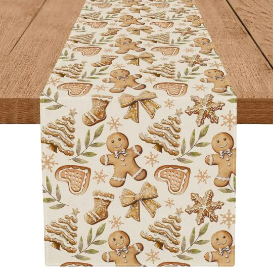 Gingerbread Man Table Runner Country Christmas Gingerbread House Table Runners