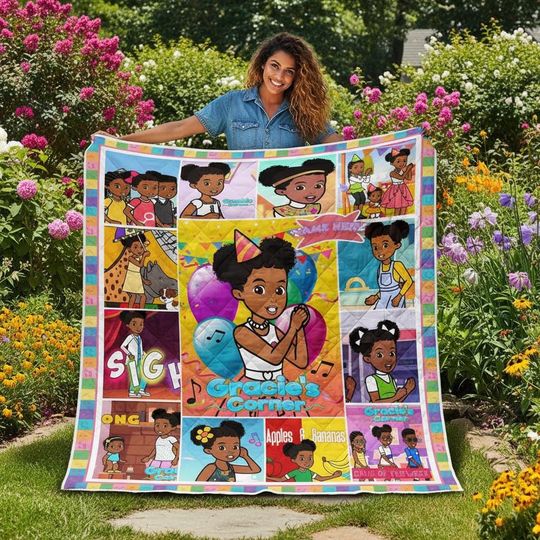 Gracie's Corner Personalized Fleece Blanket, Custom Kids Quilt