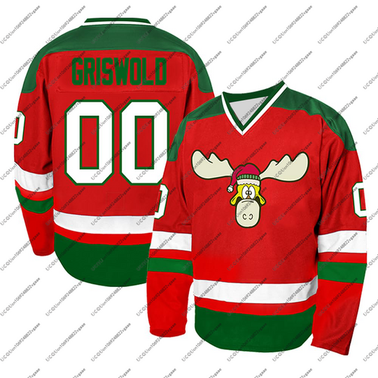 Discover Griswold Movie hockey Jersey Tee Men Kids Male Top Boy Sports Gift Top Casual Breathable T Shirt X-Mas Christmas 00 Santa Hat