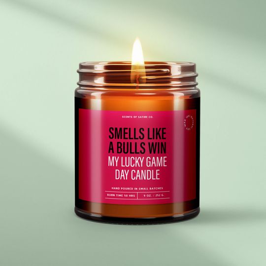 Discover Smells Like a Bulls Win  Your Lucky Game Day Candle | Funny Chicago Bulls Gift | Perfect for NBA Watch Parties