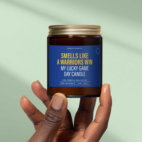 Smells Like A Warriors Win  Your Lucky Game Day Candle