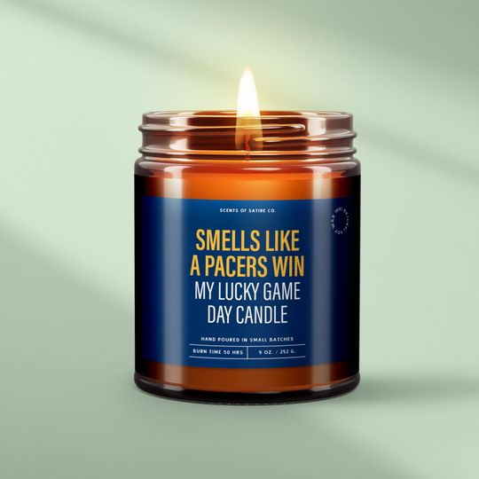 Discover Smells Like a Pacers Win  Your Lucky Game Day Candle | Funny Indiana Pacers Gift | Perfect for NBA Watch Parties