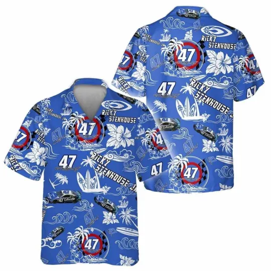 Discover Ricky Stenhouse Jr NASCAR Racing Floral Hawaiian Shirt