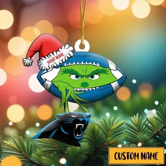 Discover Personalized Carolina Football Team Panthers Christmas Ornament  Fan Gift Decor