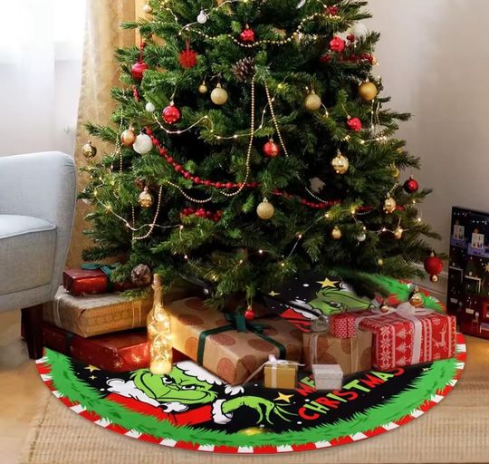 Discover funny character Christmas Tree Skirt  Funny Holiday Decor