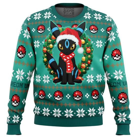 Love Umbreon PKM Christmas Sweater, Umbreon poket mons Christmas Sweater