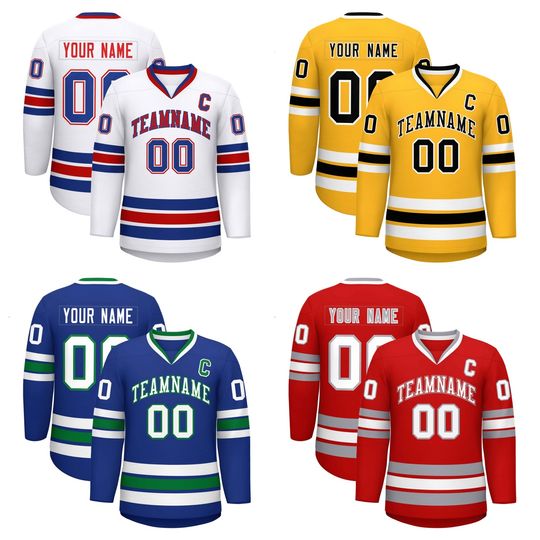 Discover Personalized Hockey Jersey Printed Team Name & Number Practice Jerseys for Men/Youth Size S-XXL