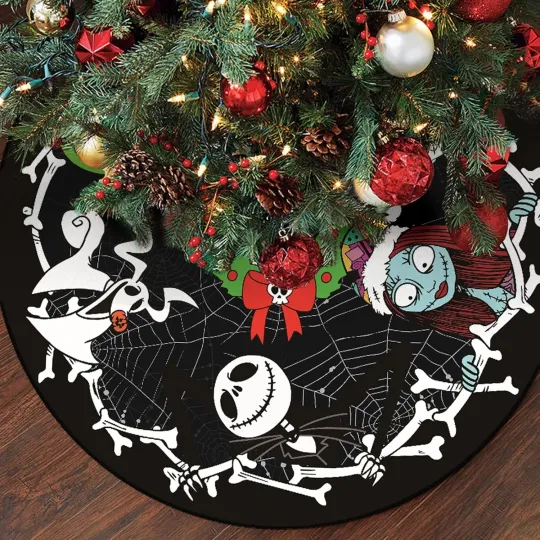 Discover 48 Inch Christmas Halloween Tree Skirt - Soft and Cozy Farmhouse Holiday Decor,