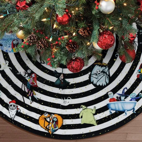 Discover 48 Inch Christmas Tree Skirt, Soft and Funny Farmhouse Holiday Decor Hallowee...
