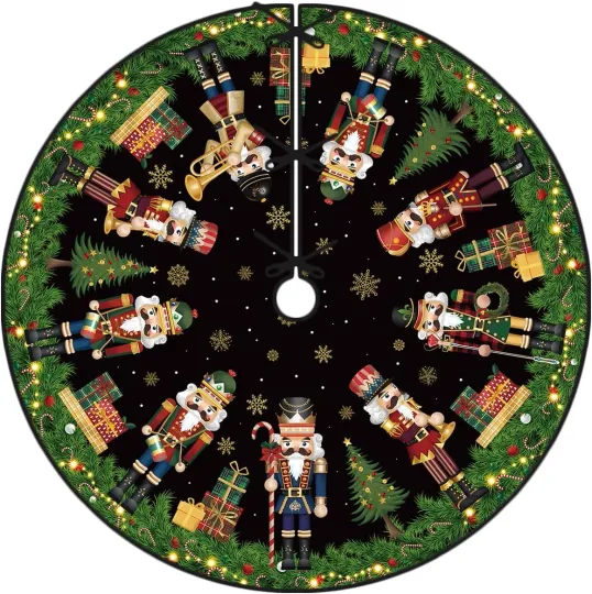 Discover Nutcracker Christmas Tree Skirt 48 Inch Christmas Nutcracker Tree Collar New Yea