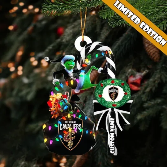 Discover Personalized Cleveland Basketball Cavaliers Team funny character Christmas Ornament Gift