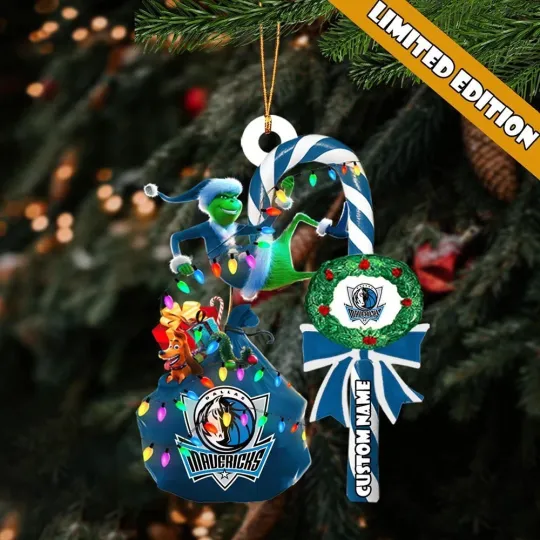 Personalized Dallas Basketball Mavericks Team funny character Christmas Ornament Gift