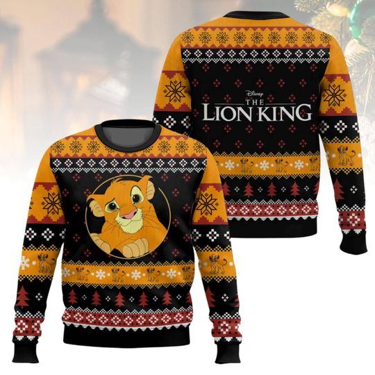 Discover Lion King Christmas Ugly Sweater, Disney Holiday Sweater