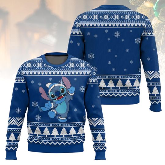 Discover Stitch Christmas Ugly Sweater, Disney Holiday Sweater, Xmas Gift