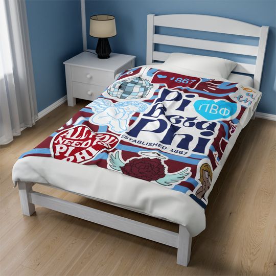 Discover Pi Phi Velveteen Plush Blanket
