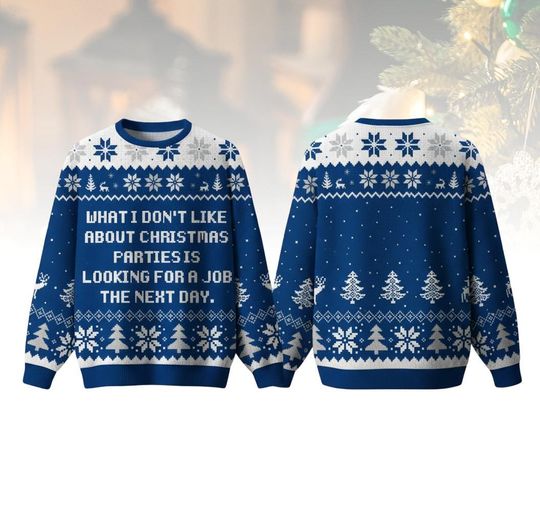 Discover Funny Christmas Ugly Sweater, Party Quote Holiday Sweater, Xmas Gag Gift